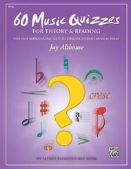 60 Music Quizzes for Theory & Reading Reproducible Book Thumbnail